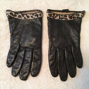 Black Leather gloves  sz 7.5